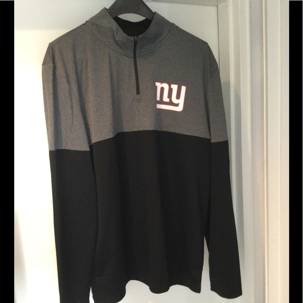 NY Giants NFL Quarter Zip Men’s Pullover Top New York Lightweight Shirt Large - Picture 12 of 13